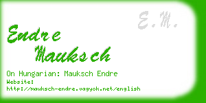 endre mauksch business card